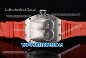 Richard Mille RM053 Asia Automatic Steel Case with Skeleton Dial and Red Rubber Strap