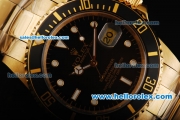 Rolex Submariner Automatic Movement Full Gold with Black Dial and Black Bezel