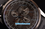 Tag Heuer Mikrogirder 2000 Chronograph Miyota Quartz Steel Case with PVD Bezel - Black Dial