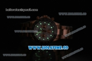 Rolex Daytona Chrono Swiss Valjoux 7750 Automatic Rose Gold Case with Ceramic Bezel White Dial and Stick Markers (BP)
