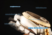 Rolex Datejust Automatic Movement ETA Coating Case with Brown Dial and Gold Bezel