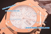 Audemars Piguet City of Sails Chronograph Swiss Valjoux 7750 Movement Rose Gold Case with White Dial