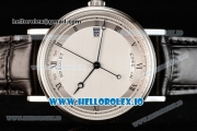 Breguet Classique Japanese Miyota 9015 Automatic Movement Steel White Dial and Roman Numeral Markers Leather Strap (FF)