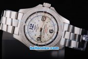 Breitling Superocean Automatic Movement Beige Dial with Numeral and Green Round Marker-SSband Breitling Superocean Automatic Movement Beige Dial with Numeral and Green Round Marker-SSband