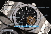 Audemars Piguet Royal Oak Tourbillon 41MM Swiss ST Tourbillon Manual Winding Full Steel with Black Dial and Stick Markers