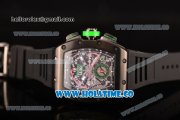 Richard Mille RM11-01 Mancini Chronograph Swiss Valjoux 7750 Automatic PVD Case with Skeleton Dial and White Markers - 1:1 Original