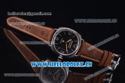 Panerai Radiomir Firenze 3 Days Clone P.3000 Automatic Steel Case with Black Dial and Brown Leather Strap (ZF)