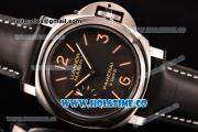 Panerai Luminor Marina 8 Days Acciaio PAM 510 Asia 6497 Manual Winding Steel Case with Stick/Arabic Numeral Markers and Black Dial