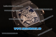 Richard Mille RM 023 Miyota 9015 Automatic PVD Case with Eagle Skeleton Dial and Black Rubber Strap