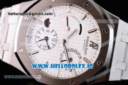 Audemars Piguet Royal Oak Double Time Chrono Asia Automatic Steel Case White Dial With Stick Markers Steel Bracelet