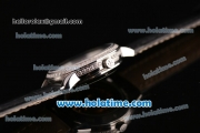 Vacheron Constantin Patrimony Swiss ETA 2824 Automatic Steel Case with Black Leather Strap Black Dial and Diamond Bezel