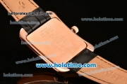 Vacheron Constantin Historiques Toledo Miyota Quartz Rose Gold Case with Stick Markers and Black Dial