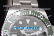 Rolex Submariner Miyota 8215 Automatic Steel Case/Bracelet with Green Dial and Dot Markers