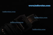 IWC Big Pilot Automatic Movement PVD Case with Black Dial and Black Leather Strap