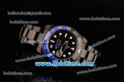 Rolex GMT Master Pro Hunter Rolex 3186 Automatic Full PVD with Black/Blue Bezel and White Markers (BP) - 1:1 Original