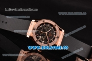 Hublot Classic Fusion Asia 6497 Manual Winding Rose Gold Case with Skeleton Dial Diamonds Bezel and Stick Markers