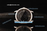 Vacheron Constantin Automatic Movement White Case with Black Dial and Leather Strap Vacheron Constantin Automatic Movement White Case with Black Dial and Leather Strap