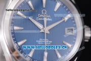 Omega Seamaster Aqua Terra 150 M Co-Axial Clone 8500 Automatic Steel Case/Bracelet with Blue Dial and Stick Markers (EF)