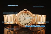 Cartier Ballon Bleu De Swiss ETA Quartz Full Rose Gold with Diamond Bezel and White Dial