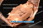 Audemars Piguet Royal Oak Chronograph Miyota OS20 Quartz Rose Gold Case with White Dial and Rose Gold Bracelet