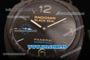 Panerai Radiomir Black Seal Swiss ETA 6497 Manual Winding Real Carbon Fiber Case with Black Dial and Stick/Arabic Numeral Markers - 1:1 Original