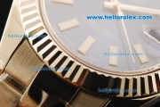 Rolex Datejust II Rolex 3135 Automatic Movement Full Steel with Blue Dial and White Stick Markers