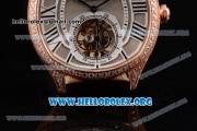 Cartier Drive de Cartier Flying Tourbillon Swiss Tourbillon Manual Winding Rose Gold Case with Grey Dial and Roman Numeral Markers