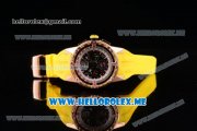 Richard Mille RM 60-01 Asia 2813 Automatic Rose Gold Case with Skeleton Dial and Yellow Rubber Strap Rose Gold Bezel (EF)