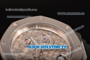 Audemars Piguet Royal Oak Offshore Chrono Miyota OS10 Quartz PVD Case with Grey Dial and Silver Arabic Numeral Markers