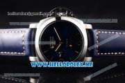 Panerai Radiomir 1940 10 Days GMT Automatic PAM00689 Asia ST25 Automatic Steel Case with Blue Dial and Stick/Arabic Numeral Markers Blue Leather Strap