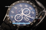 Tag Heuer Carrera Calibre 16 Chronograph Miyota Quartz Movement PVD Case with Black Dial and PVD Strap