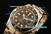 Rolex GMT-Master II Automatic Movement Steel Case with Black Dial and Black Bezel