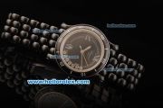 Chopard Happy Sport Swiss Quartz Movement Ceramic Case with Black Dial and Floating Diamonds