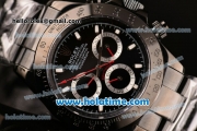 Rolex Daytona Project X Designs Asia 3836 Automatic Full PVD with White Stick Markers and Black Dial