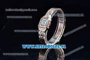 Cartier Santos 100 Japanese Miyota Quartz Rose Gold Case with White Dial Roman Numberal Markers and Rose Gold Bracelet