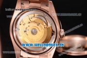 Rolex Day Date II Swiss ETA 2836 Automatic Rose Gold Case/Bracelet with Brown Dial and Stick Markers (BP)