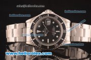 Rolex Submariner Oyster Perpetual Asia 2813 Automatic Full Steel with Black Bezel and Black Dial-White Markers