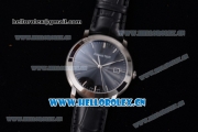 Audemars Piguet Jules Audemars Clone AP Calibre 3120 Automatic Steel Case with Black Dial and Black Leather Strap (EF)