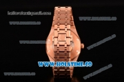 Audemars Piguet Royal Oak 41MM Clone AP Calibre 3120 Automatic Full Rose Gold with White Dial and Stick Markers (EF)