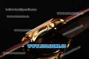 Patek Philippe Calatrava Tourbillon Swiss ETA 2824 Automatic Yellow Gold Case with Stick Markers and Gold Dial