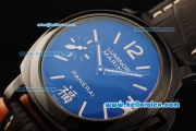 Panerai Luminor Marina PAM00366 Manual Winding Movement ETA Coating Case with Yellow Markers and Black Leather Strap