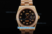 Rolex Datejust Automatic Black Dial with Diamond Bezel