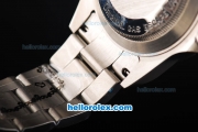 Rolex Sea-Dweller Swiss ETA 2836 Automatic Movement Full Steel with White Markers and Black Dial-Black Bezel
