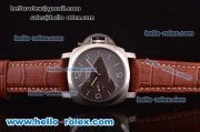 Panerai Luminor Marina 1950 3 Days PAM 00351 Swiss Valjoux 7750 Automatic Movement Titanium Case with Brown Dial