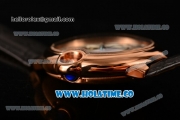 Cartier Ballon Bleu De Tourbillon Asia Automatic Rose Gold Case with Grey Dial and Roman Numeral Markers