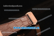 Hublot Classic Fusion 9015 Auto Rose Gold Case with Black Dial and Brown Leather Strap