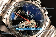 Tag Heuer Grand Carrera Calibre 36 Chrono Miyota Quartz Full Steel with Black Dial and Silver Markers