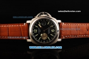 Panerai PAM088 Luminor GMT Automatic Movement Steel Case with Black Dial and Green Markers