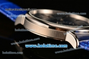 A.Lange&Sohne Saxonia Miyota Quartz Steel Case with Silver Stick Markers and Blue Dial