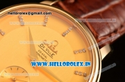 Omega De Ville Co-Axial Swiss ETA 2824 Automatic Yellow Gold Case with Gold Dial and Diamonds Markers